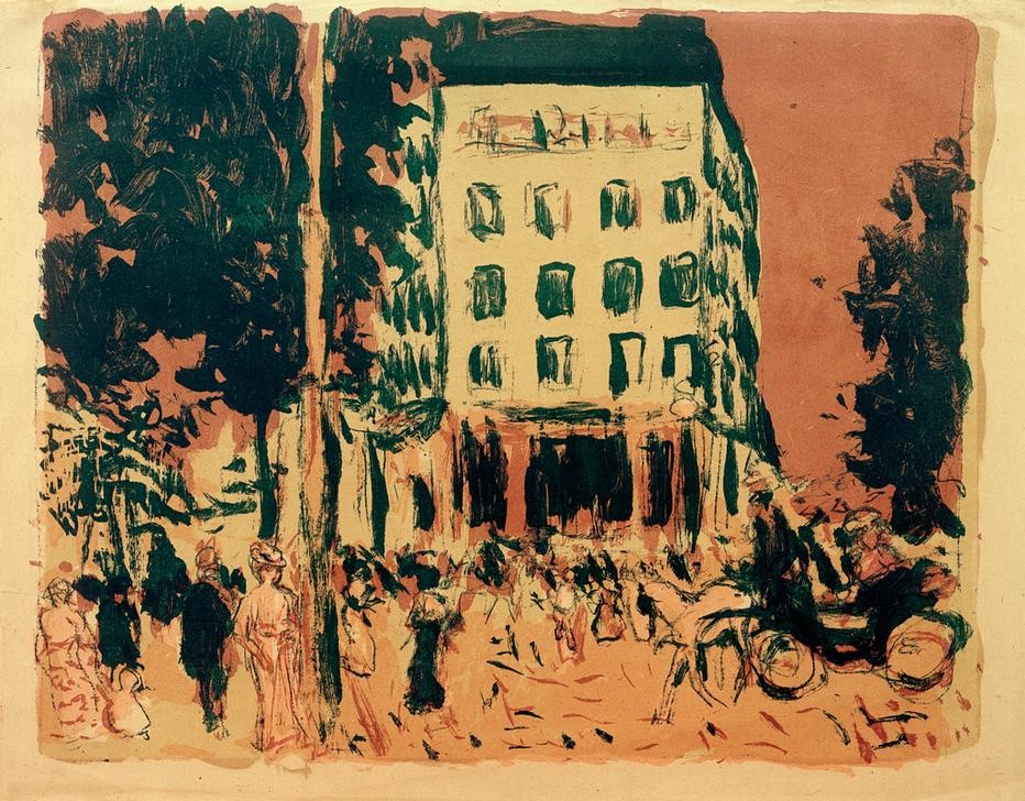 Pierre Bonnard, Les Boulevards (Straßenszene, Menschen, Betrieb, Gesellschaft, Kutsche, Fussgänger, Stadtleben, Promenade, Post-Impressionismus,  Wohnzimmer, Wunschgröße, Klassische Moderne,)