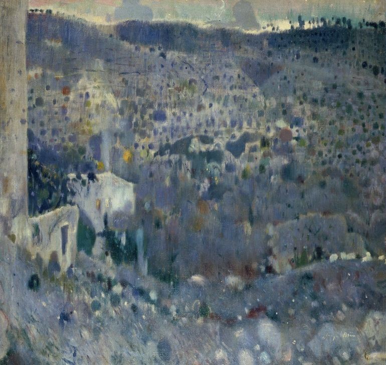 Joaquim Mir, Frühling (Landschaft,Frühling,  Post-Modernisme, Malerei, Klassische Moderne, Wunschgröße, Wohnzimmer, Treppenhaus, bunt)