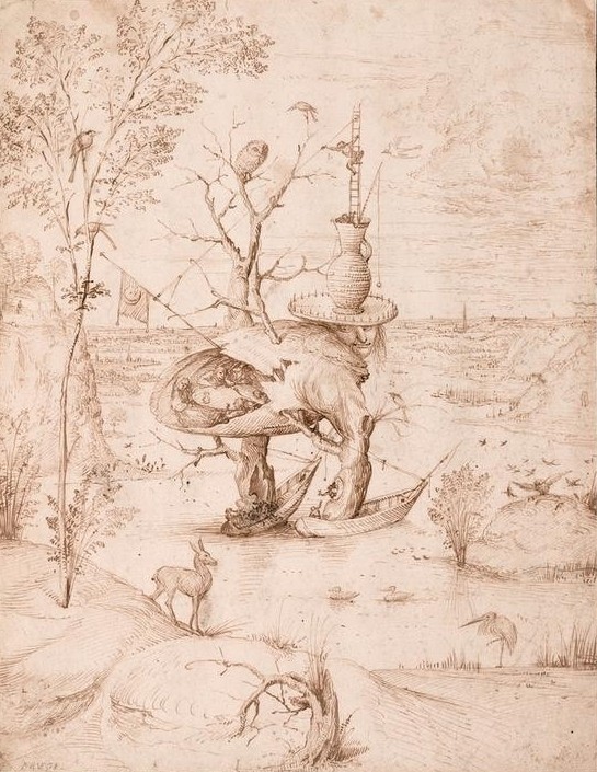 Hieronymus Bosch, Der Baummensch (Kunst,Renaissance,Fabelwesen,Manierismus,Phantastische Kunst,Niederländische Kunst,Zeigefinger,Anthropomorphismus)