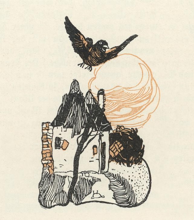 Carl Fahringer, Unbekannt (HAUS, KINDER- UND JUGENDBUCH, LITERATUR, MÄRCHEN, VOGEL, MORAL, ÖSTERREICHISCHE KUNST, SPERLING (VOGEL), ILLUSTRATION, FLIEGEN, BUCHILLUSTRATION, SAMMLUNG AKG-IMAGES, GERLACH & WIEDLING, PERSON, SYMBOLIK)