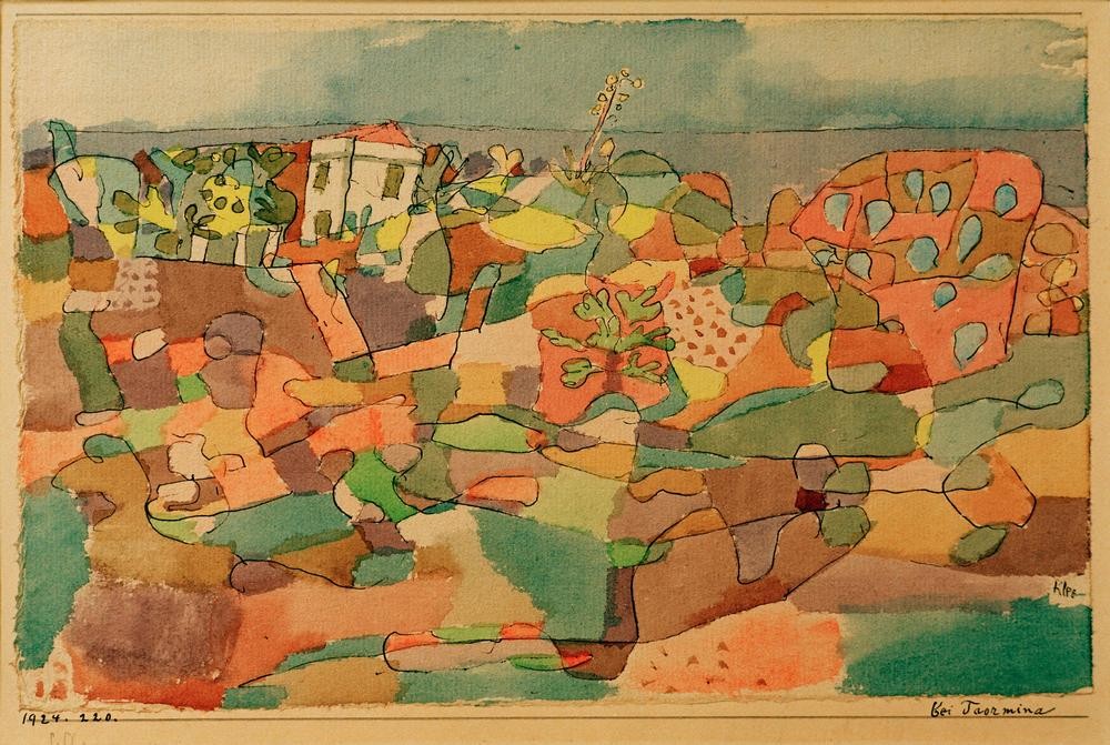 Paul Klee, Bei Taormina (Bauhaus,Küste,Landschaft,Meteorologie,Wind,Schweizerische Kunst,Scirocco, Klassische Moderne, Wunschgröße, Wohnzimmer, Treppenhaus)