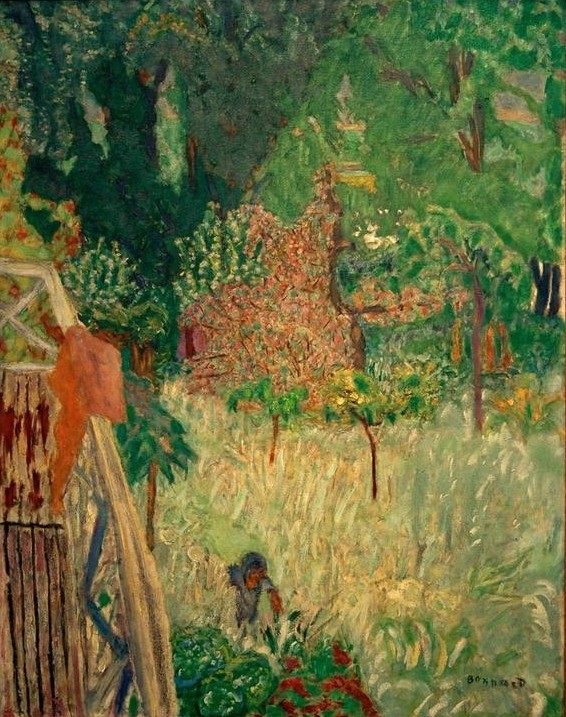 Pierre Bonnard, Le Balcon à Vernonnet / La pommier fleuri (Balkon, Garten, Baumblüte,  Apfelbaum, Obstbaum, Post-Impressionismus, Wohnzimmer, Wunschgröße, Klassische Moderne,)