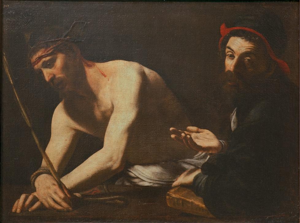 Caravaggio, Christus und Kaiphas (Passion Christi, Christus, Hoher Rat, Verurteilung, Bibel, Religion, Neues Testament, Hell-Dunkel, Barock, Klassiker, Malerei, Wunschgröße, Wohnzimmer)