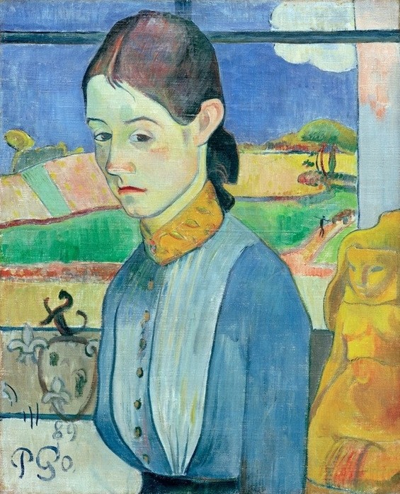 Paul Gauguin, Jeune Bretonne (Frau,Mensch,Volkskunde,Portrait,Französische Kunst,Junge Frau,Synthetismus,Brustbild,Land Und Leute)
