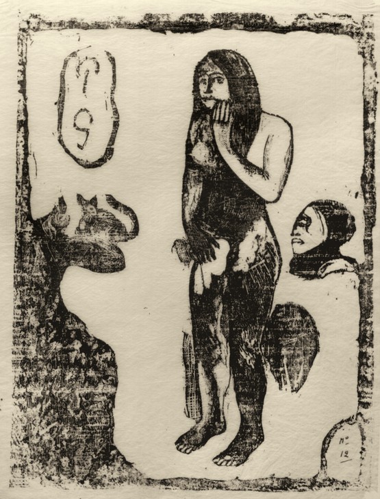Paul Gauguin, Eva (Frau,Mythologie,Ratte,Tod,Völkerkunde,Altes Testament,Akt,Bibel,Französische Kunst,Genesis,Monogramm,Jüdisch-Christlich,Land Und Leute,Symbolik)