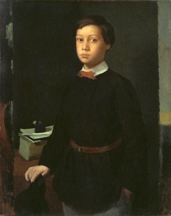 Edgar Degas, Portrait de René de Gas (Kind,Mensch,Portrait,Französische Kunst,Knabe,Schulkind)