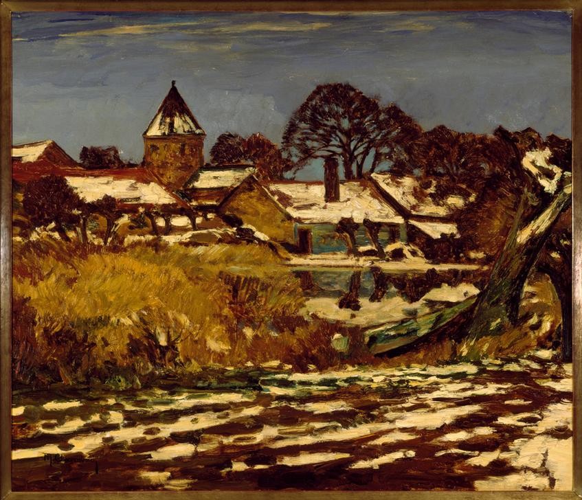 Max Clarenbach, Unbekannt (DEUTSCHE KUNST, KUNST, LANDSCHAFT, WINTER, IMPRESSIONISMUS, SCHNEE, SCHNEESCHMELZE, PRIVATSAMMLUNG)