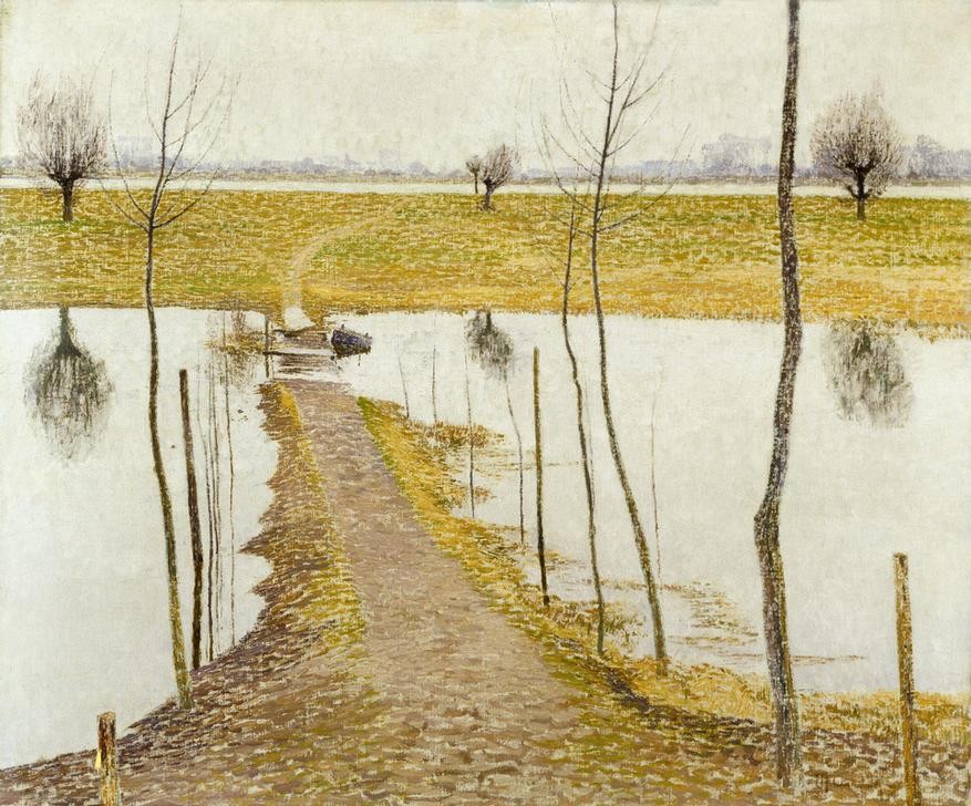Max Clarenbach, Unbekannt (DEUTSCHE KUNST, GEWÄSSER, KUNST, LANDSCHAFT, TAGESZEITEN, MORGEN, IMPRESSIONISMUS, FLUSS, PRIVATSAMMLUNG)