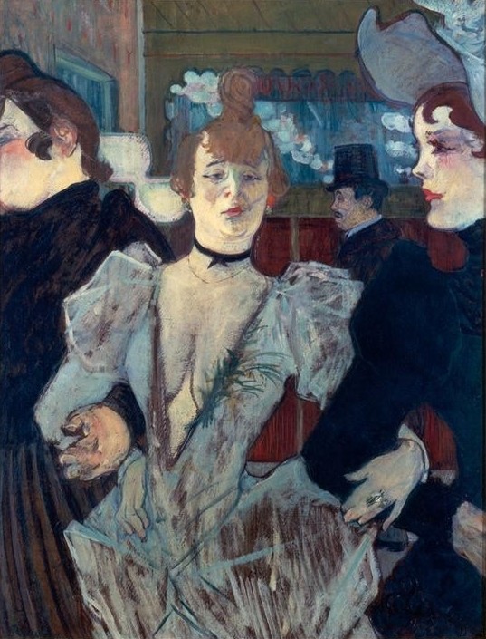 Henri de Toulouse-Lautrec, La Goulue au Moulin-Rouge (Frau,Gesellschaftliches Leben,Gesellschaft,Nachtleben,Dekollete,Französische Kunst,Fin De Siecle,Frauenleben,Halbwelt)