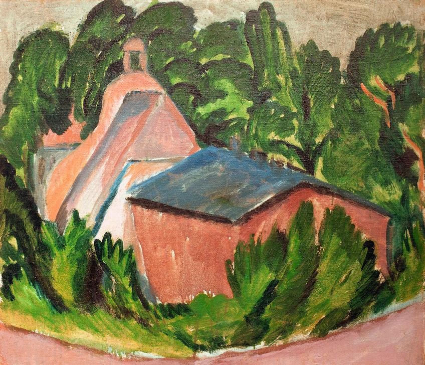 Ernst Ludwig Kirchner, Gut Staberhof (Architektur,Deutsche Kunst,Expressionismus,Architekturdarstellung,Die Brücke,Gutshaus)