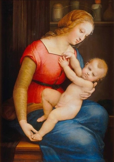 Raffael, Madonna des Hauses Orléans (Christentum,Kunst,Mutter Und Kind,Renaissance,Maria Mit Kind,Neues Testament,Bibel,Italienische Kunst,Jesusknabe)