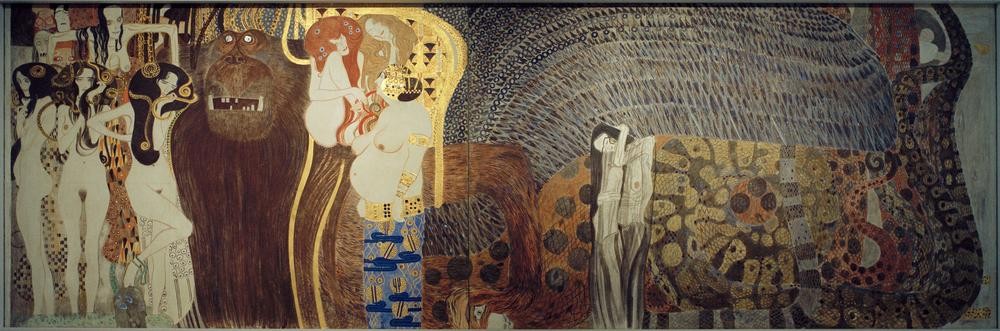 Gustav Klimt, Beethovenfries – Die feindlichen Gewalten  (Kultur und Unterhaltung