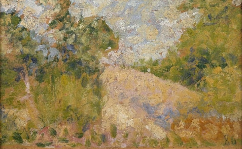 Georges Seurat, Paysage rose (Kunst,Landschaft,Pointillismus,Französische Kunst,Rosa (Farbe))