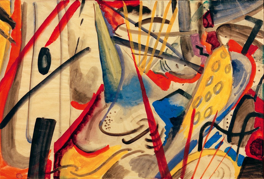 August Macke, Farbenkomposition II (Deutsche Kunst,Expressionismus,Der Blaue Reiter,Abstrakte Kunst,Abstraktion)