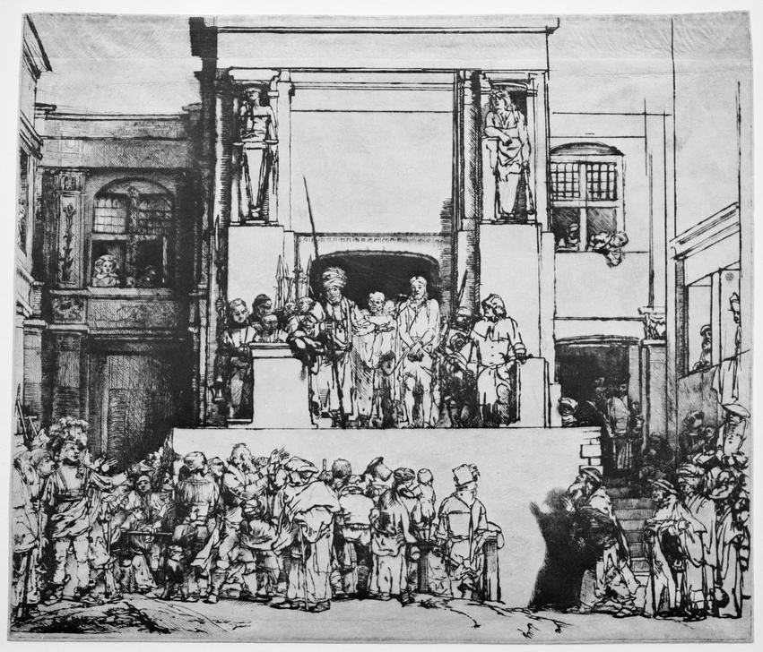 Rembrandt Harmenszoon van Rijn, Ecce Homo (Christentum,Religion,Barock,Neues Testament,Bibel,Ecce Homo,Niederländische Kunst,Holländische Kunst,Passion Christi)