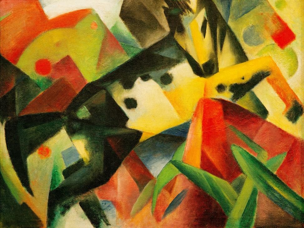 Franz Marc, Springendes Pferd (Deutsche Kunst,Pferd (Tier),Zoologie,Expressionismus,Der Blaue Reiter)