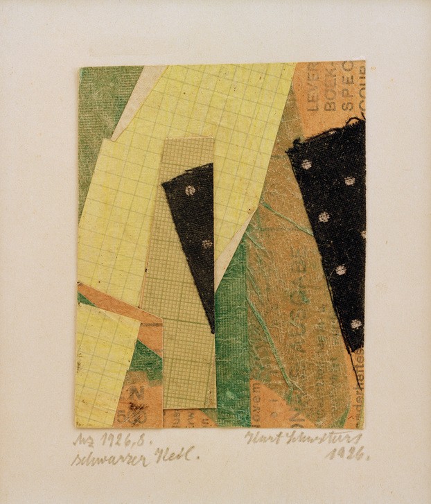 Kurt Schwitters, Mz 1926,8, schwarzer Keil (Abstraktion, Collage, Millimeterpapier, Rechenkästchen, Merzbilder,  Wohnzimmer, Klassische Moderne, Wunschgröße,)