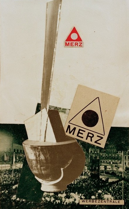 Kurt Schwitters, MERZ-WERBEZENTRALE (Abstraktion, Collage, Werbung, Papierschnipsel,Fotoauschnitte, Dadaismus, Merzbilder, Klassische Moderne,  Wohnzimmer, Wunschgröße,)