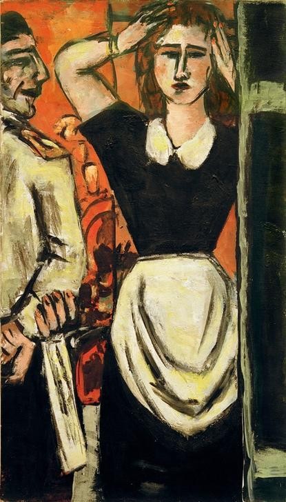 Max Beckmann, Kellner und Garderobenmädchen (Kunst,Mensch und Gesellschaft)