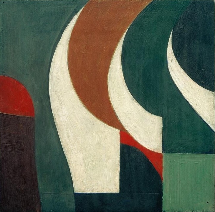 Kurt Schwitters, Ohne Titel (Bild mit drei weißen Sicheln) (Deutsche Kunst,Kunst,Abstrakte Kunst,Sichel,Form)