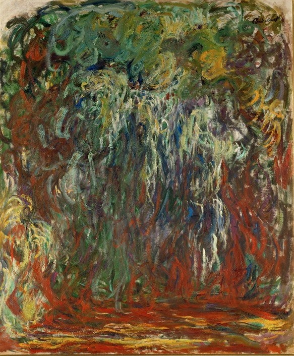 Claude Monet, Saule pleureur, Giverny (Garten Und Park,Landschaft,Impressionismus,Baum,Französische Kunst,Trauerweide,Weide (Baum),Garten)