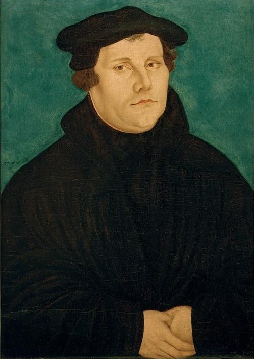 Lucas Cranach der Ältere, Martin Luther (Martin Luther, Religion, Reformation, Protestantismus, Portrait, Professor, Persönlichkeiten, Klassiker, Renaissance, Wunschgröße, Wohnzimmer)
