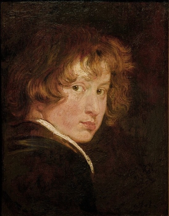 Anthonis van Dyck, Selbstbildnis (Portrait, Bildnis, Prunk, Selbstportrait, junger Mann, Künstler, Persönlichkeiten, Barock, Klassiker, Wunschgröße, Wohnzimmer)
