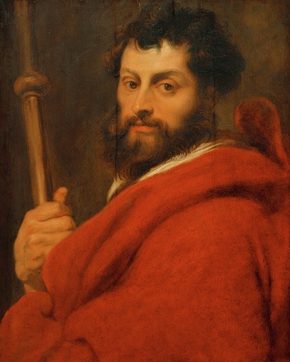 Anthonis van Dyck, Der Hl. Jakobus d. Ä. (Apostel, Mann, Portrait, Mensch, Christentum, Religion,   Neues Testament, Bibel, Barock, Klassiker, Wunschgröße, Wohnzimmer)