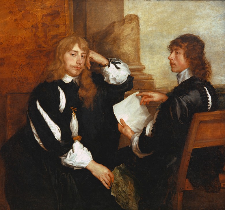 Anthonis van Dyck, Thomas Killigrew und ein unbekannter Mann (Dichter, Literatur, Männer, Freundschaft, Portraits, Persönlichkeit, Barock, Klassiker, Wunschgröße, Wohnzimmer)