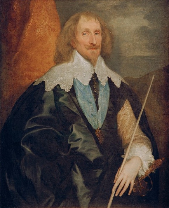 Anthonis van Dyck, Philip Herbert Pembroke (Lordkanzler, Mann, Politiker, Portrait, Spitzenkragen, Persönlichkeiten, Adel, höfisch,  Barock, Klassiker, Wunschgröße, Wohnzimmer)