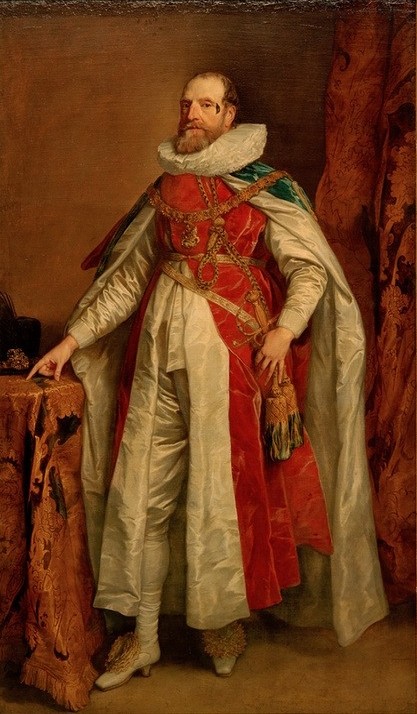Anthonis van Dyck, Henry Danvers of Danby (Mann, Adeliger, höfisch, Prunk, Ornat, Hosenbandorden, Halskrause, Mühlsteinkragen,  Herrenmode, Portrait,  Persönlichkeiten, Barock, Klassiker, Wunschgröße, Wohnzimmer)