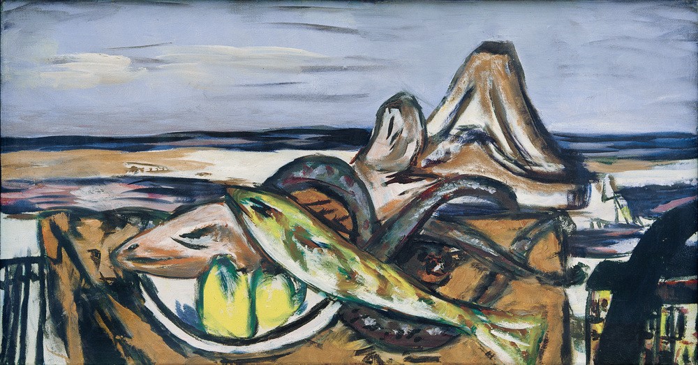 Max Beckmann, Landschaft mit frutti di mare (Kunst,Natur)