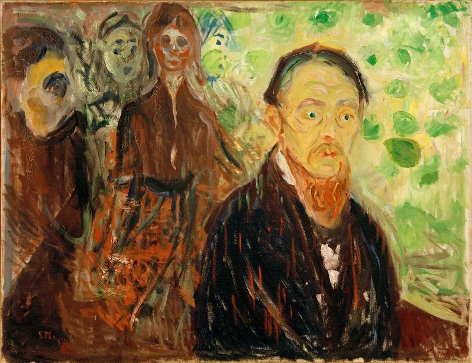Edvard Munch, Die Überraschung (Eifersucht,Liebe Und Ehe,Psychologie,Expressionismus,Überraschung,Norwegische Kunst,Gefühl (Stimmung))