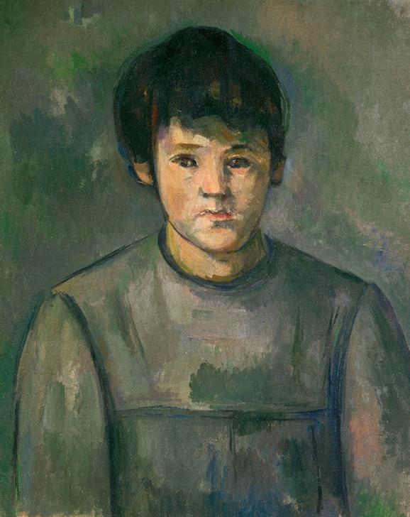 Paul Cézanne, Portrait de fillette (Kind,Kunst,Mädchen,Mensch,Impressionismus,Portrait,Französische Kunst,Kopf,Brustbild)