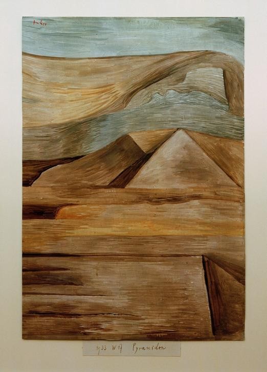 Paul Klee, Pyramiden (Bauhaus,Kunst,Pyramide,Architekturdarstellung,Schweizerische Kunst)