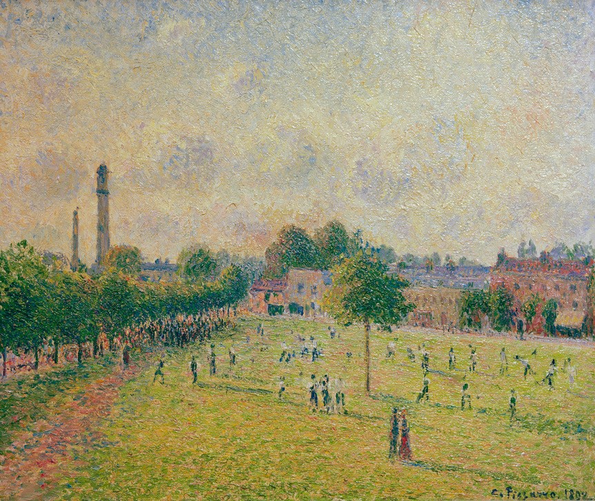 Camille Pissarro, Kew Green (Kew Gardens), London (Botanischer Garten,Garten Und Park,Geographie,Kunst,Menschen Im Park,Park,Impressionismus,Französische Kunst,Jahrhundertwende,Topographie)