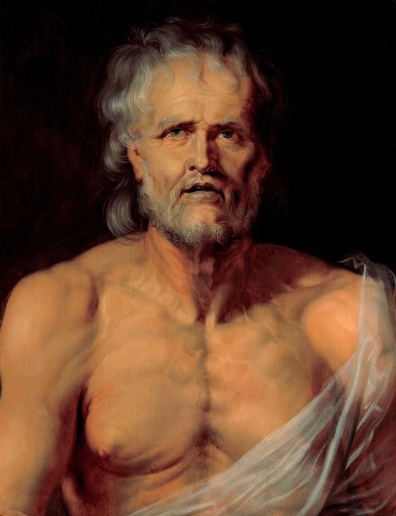 Peter Paul Rubens, Der sterbende Seneca (Flämische Kunst,Mann,Philosoph,Tod,Barock,Philosophie,Portrait,Greis,Niederländische Kunst,Sterben,Antikenrezeption,Alter Mann,Brustbild,Person)