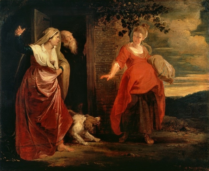Peter Paul Rubens, Der Weggang der Hagar (Dienstboten,Flämische Kunst,Kunst,Religion,Schwangerschaft,Barock,Misshandlung,Altes Testament,Bibel,Niederländische Kunst,Dienstmädchen,Magd,Verhältnis,Davonlaufen,Weggang Der Hagar,Kündigung (Arbeitsverhältnis))