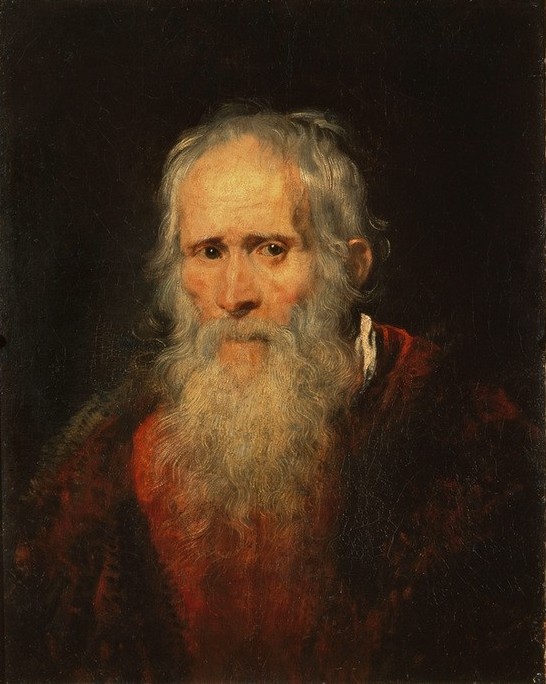 Anthonis van Dyck, Bildnis eines alten Mannes (Alter Mann, Lebensalter, Bart, Portrait, Greis, Menschen, Barock, Klassiker, Wunschgröße, Wohnzimmer)