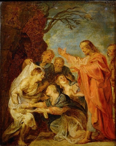 Peter Paul Rubens, Die Auferweckung des Lazarus (Christentum,Flämische Kunst,Heilige,Kunst,Religion,Barock,Neues Testament,Bibel,Totenerweckung,Wunder,Bozzetto,Auferweckung Des Lazarus,Niederländische Kunst)