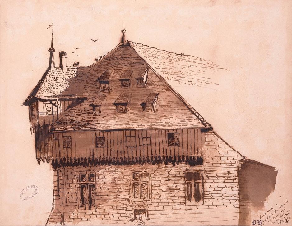 Victor Hugo, Constance. Palais du concile où fut jugé Jean Hus (Architektur,Französische Kunst,Konstanzer Konzil,Person)
