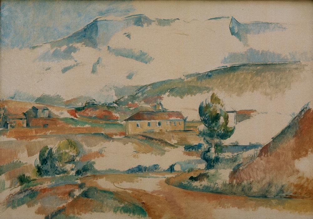 Paul Cézanne, La Sainte-Victoire, environs de Gardanne (Gebirge,Landschaft,Impressionismus,Französische Kunst)
