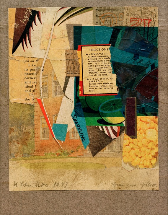 Kurt Schwitters, Green over yellow (Dadaismus,Deutsche Kunst,Kunst)