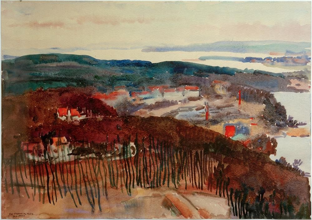 Philipp Franck, Cecilienhöhe (Deutsche Kunst,Geographie,Kunst,Landschaft,Impressionismus,Topographie)