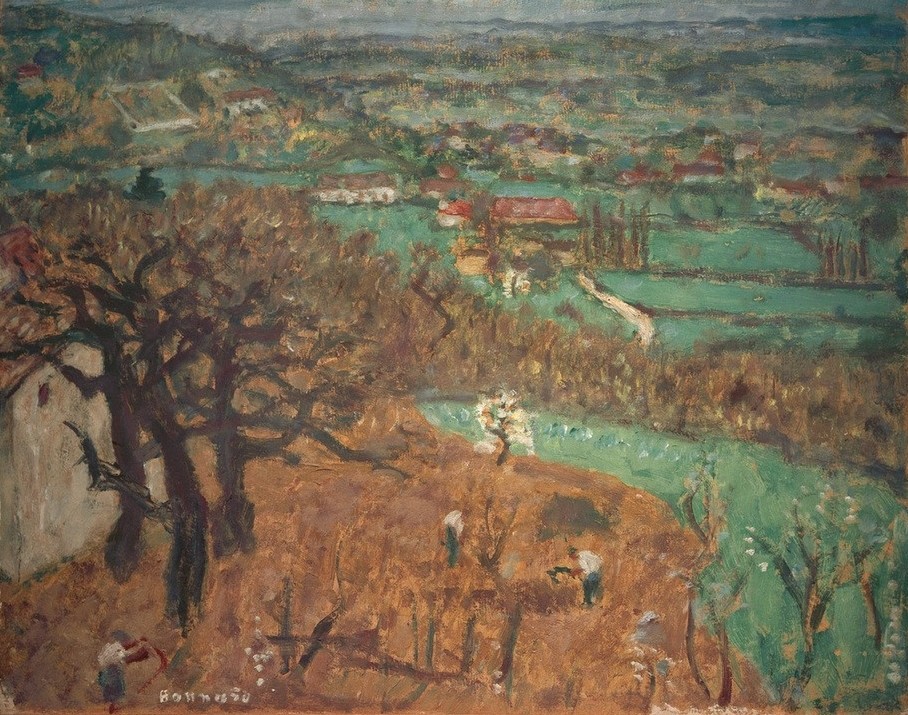Pierre Bonnard, Paysage en Dauphiné (Kunst,Landschaft,Impressionismus,Baum,Französische Kunst,Nabis,Jahrhundertwende)