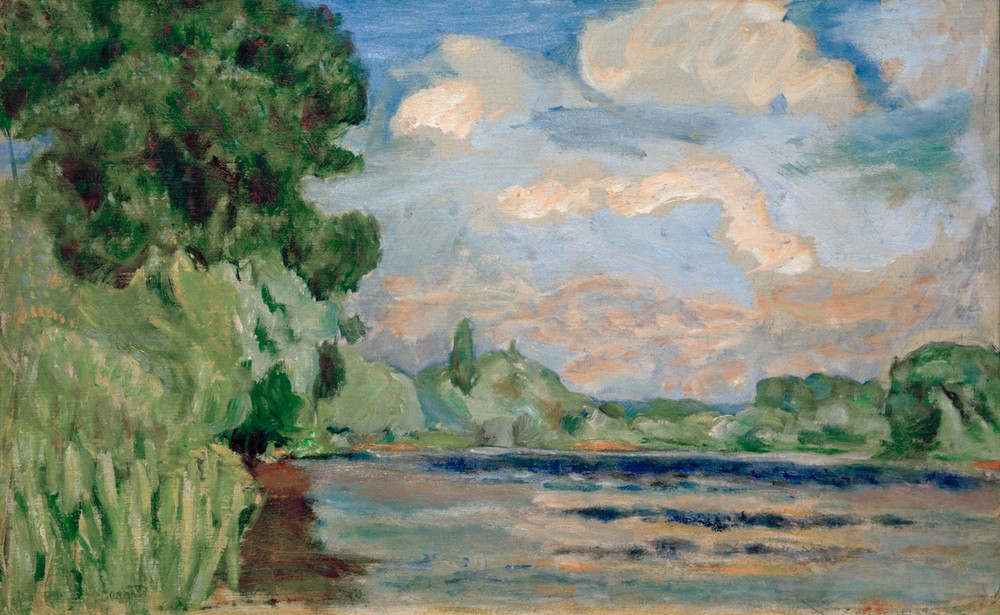 Pierre Bonnard, Die Seine bei Vernon (Kunst,Landschaft,Impressionismus,Fluss,Französische Kunst,Ufer)