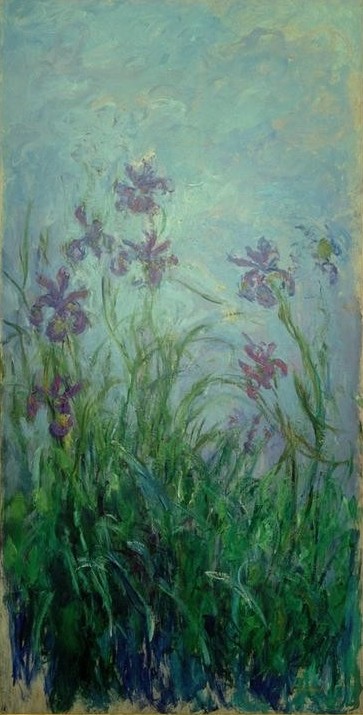 Claude Monet, Iris mauves (Botanik,Garten Und Park,Iris (Botanik),Kunst,Landschaft,Impressionismus,Französische Kunst,Blume)