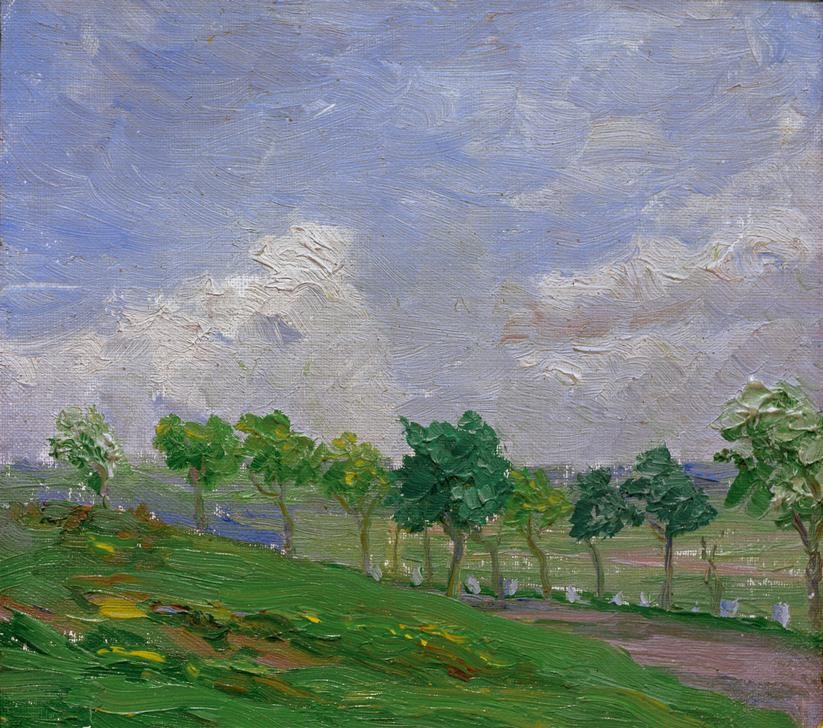 August Macke, Landschaft bei Kandern (Allee,Deutsche Kunst,Kunst,Landschaft,Impressionismus)