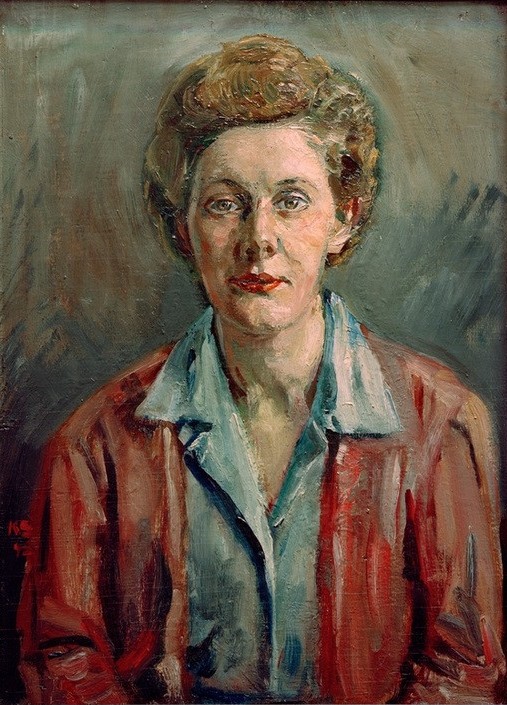 Kurt Schwitters, Ohne Titel (Deutsche Kunst,Frau,Mensch,Portrait,Bluse,Halbfigur)