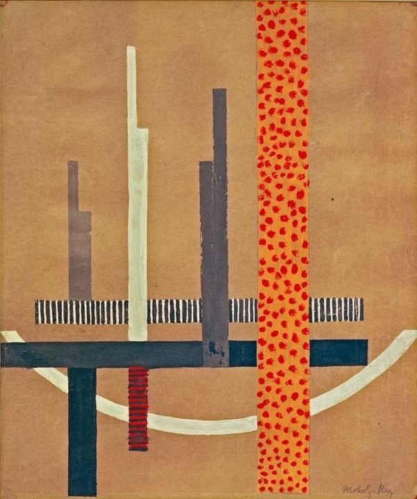Laszlo Moholy-Nagy, Glasarchitektur (Architektur,Geometrie,Kunst,Konstruktivismus,Abstrakte Kunst,Ungarische Kunst,Muster,Abstraktion,Streifen,Gepunktet,Form,Glasarchitektur,Ma (Avantgardebewegung),Bogen (Form),Vertikale,Horizontale)